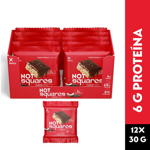 Barra de Proteína NotSquare Choco Coco 12un 30g notco