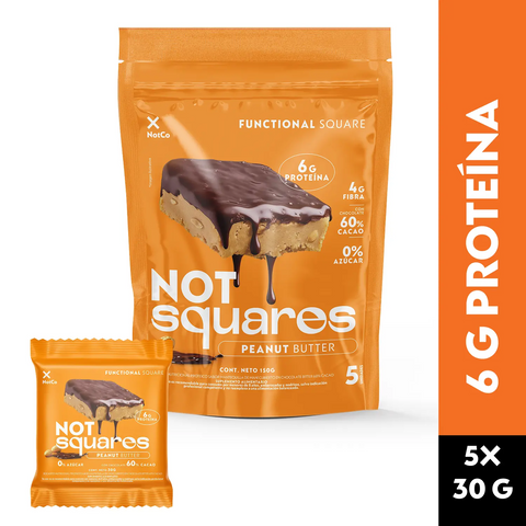 NotSquare Peanut Butter barra de proteína 5un 30gr notco