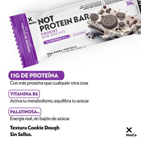 Barra de Proteína NotProtein Bar Cookies and Creams 20un 30g