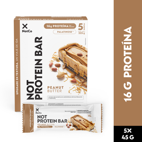 Barra de Proteína NotProtein Bar Peanut Butter 5un 45g 12 unidades