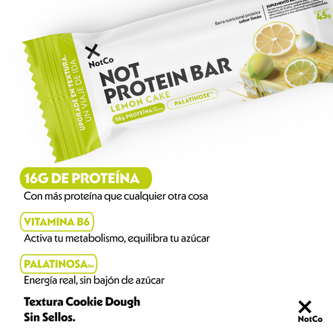 Barra de Proteína NotProtein Bar Lemon Cake 5un 45g 12 un