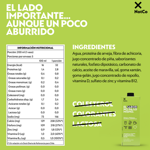 NotMilk Zero Bebida Vegetal 1LT